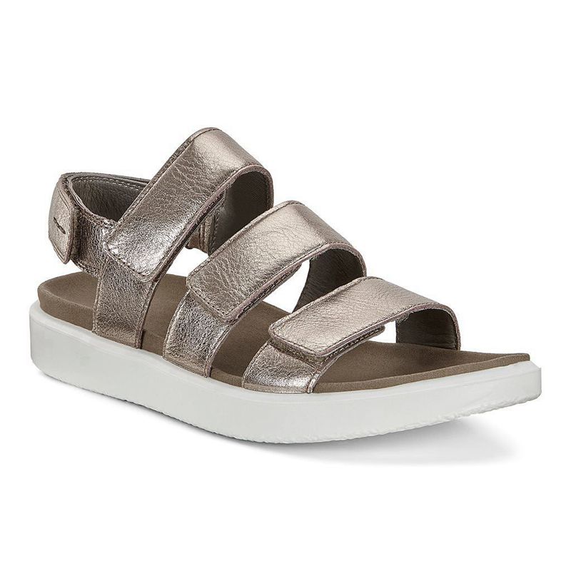 Women Ecco Flowt W - Sandals Metallics - India ZJFMPV401